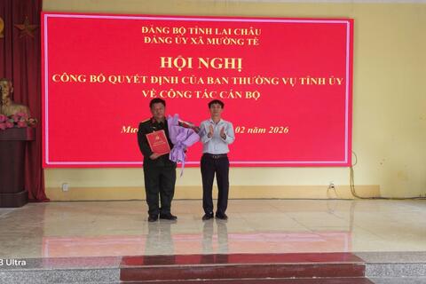 Hội nghị công bố quyết định của Ban thường vụ Tỉnh ủy về công tác cán bộ