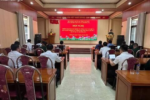 Bàn giao chức vụ Chỉ huy trưởng, Chính trị viên Ban Chỉ huy Quân sự xã Mường Tè